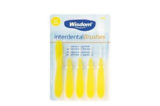 Wisdom Yellow Interdental Brushes 0.7mm, 10 Pack