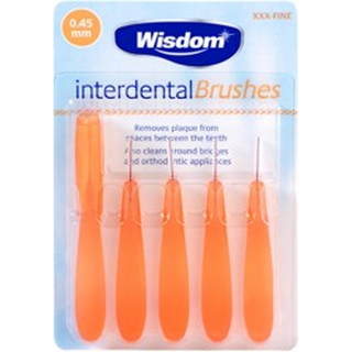 Wisdom Orange Interdental Brushes 10 Pack, 0.45mm