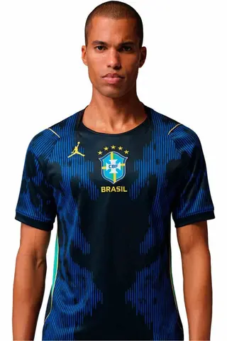 Nike brasil mundial 2026 segunda equipacion camiseta de fútbol oficiales Azul XL