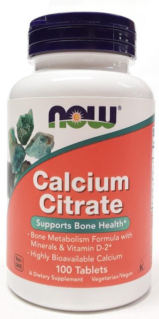 NOW Calcium Citrate with Minerals & Vitamin D-2 100 tabs
