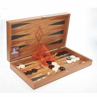 Комплект шах и табла Manopoulos - Маслиново дърво, 30x30 см TSX3H