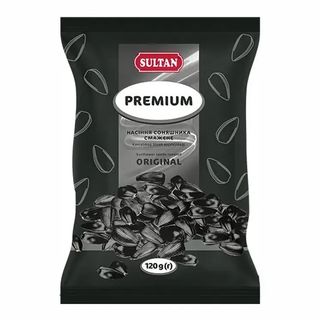 Насіння соняшника Sultan Преміум смажене підсолене 120г м/у