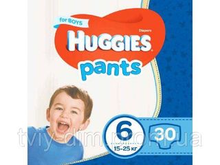 Підгузки-трусики Дитячі Гігієнічні Huggies Pants Jumbo Для Хлопчиків 6 (15-25кг) №30