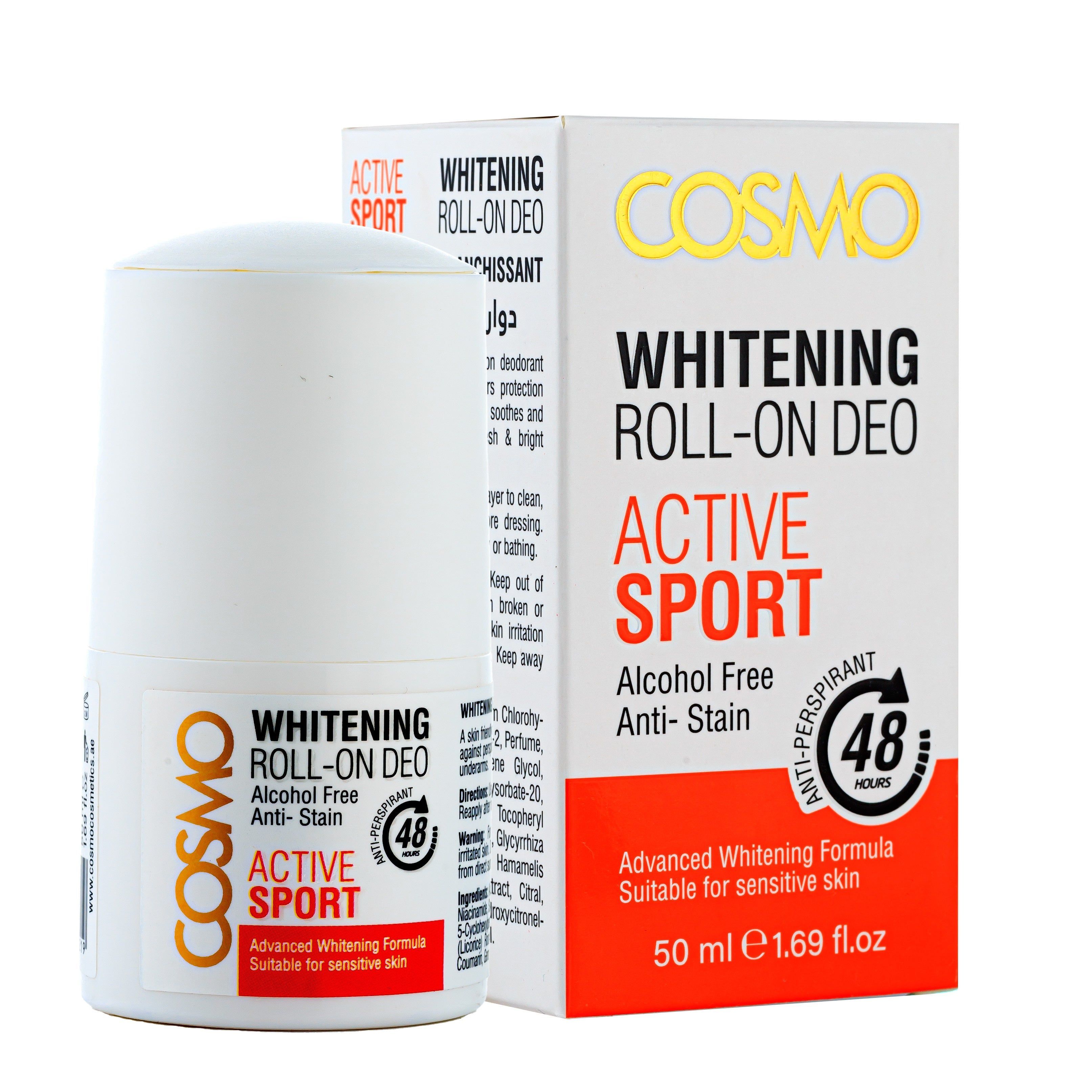 COSMO Active Sport Whitening Roll-On Deo, 50ml