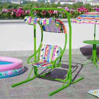Dondolo Bambini - Verde Decori Mare