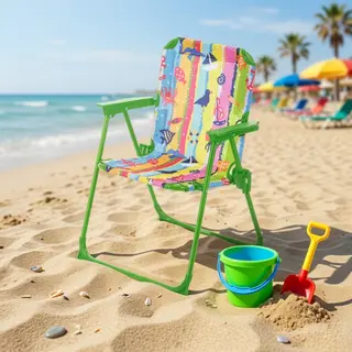 Sedia Bambino Pieghevole Verde - Decori Mare