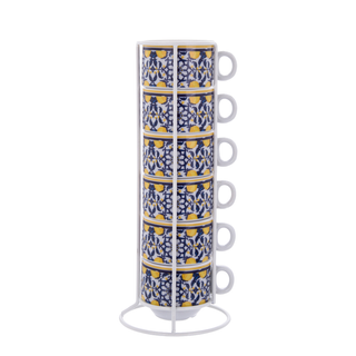 Set 6 Tazzine Caffè Amaltea - Con Stand
