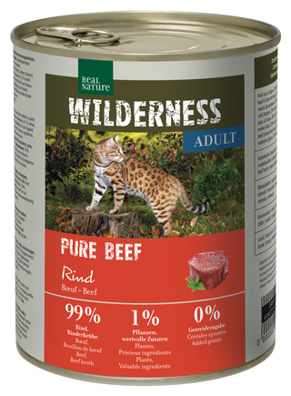 Zestaw promocyjny 3 szt. - 15% Real Nature Wilderness Adult Monobiałkowa Wołowina 800g