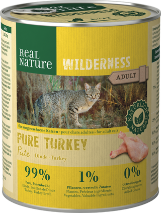 Zestaw promocyjny 3 szt. - 15% Real Nature Wilderness Adult Monobiałkowa Indyk 800g