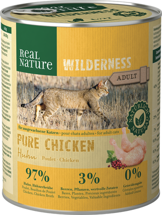 Zestaw promocyjny 3 szt. - 15% Real Nature Wilderness Adult Monobiałkowa Kurczak 800g