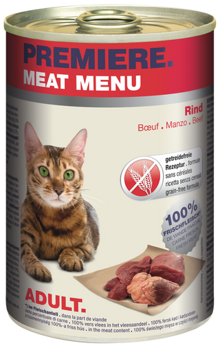 Zestaw promocyjny 6 szt. - 20% Premiere Meat Menu Adult Wołowina 400g