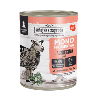 Zestaw promocyjny 6 szt. - 20% Wiejska Zagroda Monoproteina Jagnięcina Puppy 800g