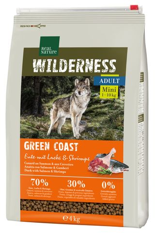 Zestaw promocyjny 2 szt. - 25% Real Nature Wilderness Green Coast Mini Adult 4kg