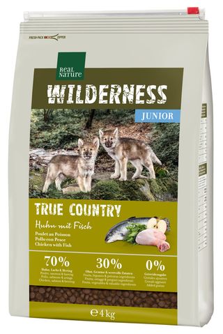 Zestaw promocyjny 2 szt. - 25% Real Nature Wilderness True Country Junior 4kg