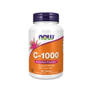 NOW Vitamin C-1000 (Sustained Release with Rose Hips), 100 Tabs