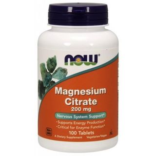 NOW Magnesium Citrate (200мг - 100 таблетки)