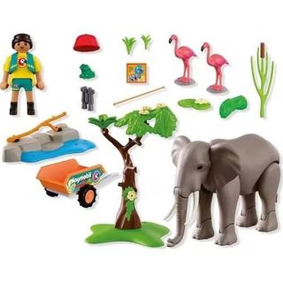 Playmobil Animals & Friends Elefante con cuidador