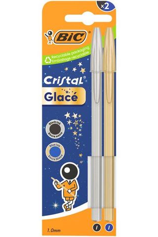 BOLIGRAFO CRISTAL GLACE ORO/PLATA10