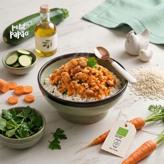 Frango Estufado com Legumes e Arroz BIO  12+ Meses Petit Papão 180gr