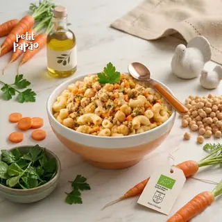 Massa Campestre de Peru com Grão-de-Bico BIO 12+ Meses Petit Papão 180g
