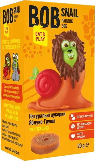 Цукерки Равлик Боб Яблуко Чорниця 30 Г