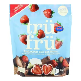 Ելակ սպիտակ և կաթնային շոկոլադով «Tru Fru Natures Strawberries» 200գ