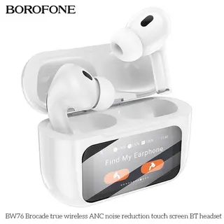 BOROFONE BW76 Écouteurs Sans Fil Bluetooth 5.4, Écran Tactile Intelligent, ANC, Autonomie 4h