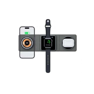 Chargeur Sans Fil Magnétique 3-en-1 Onemax – Compatible iPhone, Apple Watch et AirPods