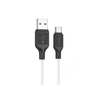 Câble de charge en silicone USB vers Type-C, 3A  1m blanc