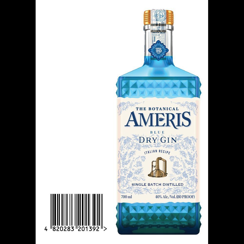 Ameris Botanical Blue Dry Gin, 700ml