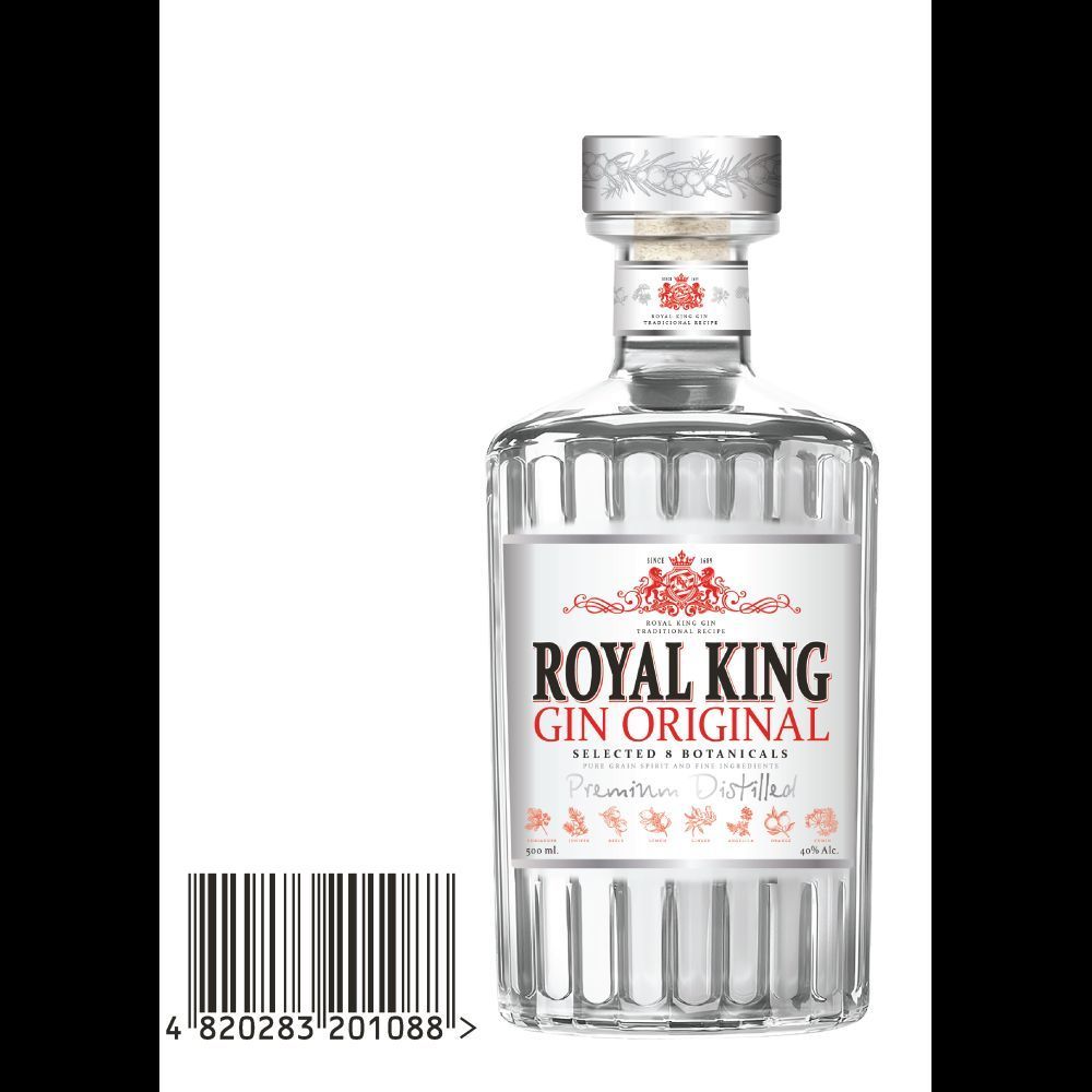 Royal King Premium Distilled Gin, 500ml