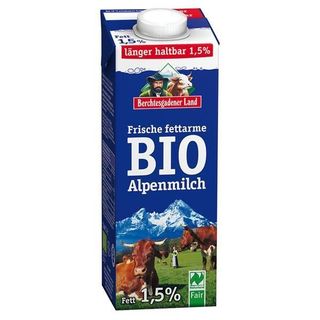 Leite Meio-Gordo Bio 1,5% M. G. Fresco Milchwerke 1 Litros