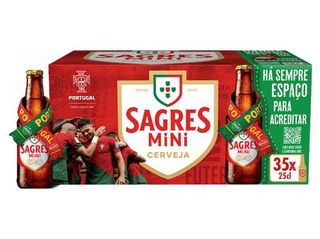 Cerveja com Álcool Mini Sagres (emb. 35 x 25 cl)