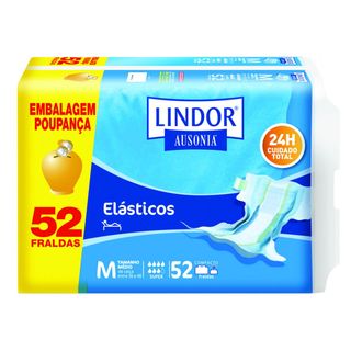 Fraldas Incontinência Elásticos Air Dry Dermo Super M Lindor (emb. 52 un)