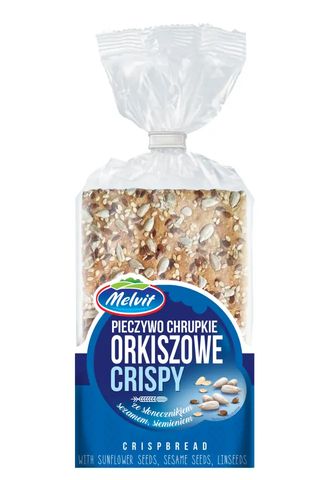 Хрусткі хлібці з насінням соняшнику, кунжутом та льоном ТМ Melvit