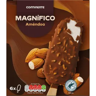 Gelado Magnífico Chocolate e Amêndoa Continente (emb. 600 ml (6 un))