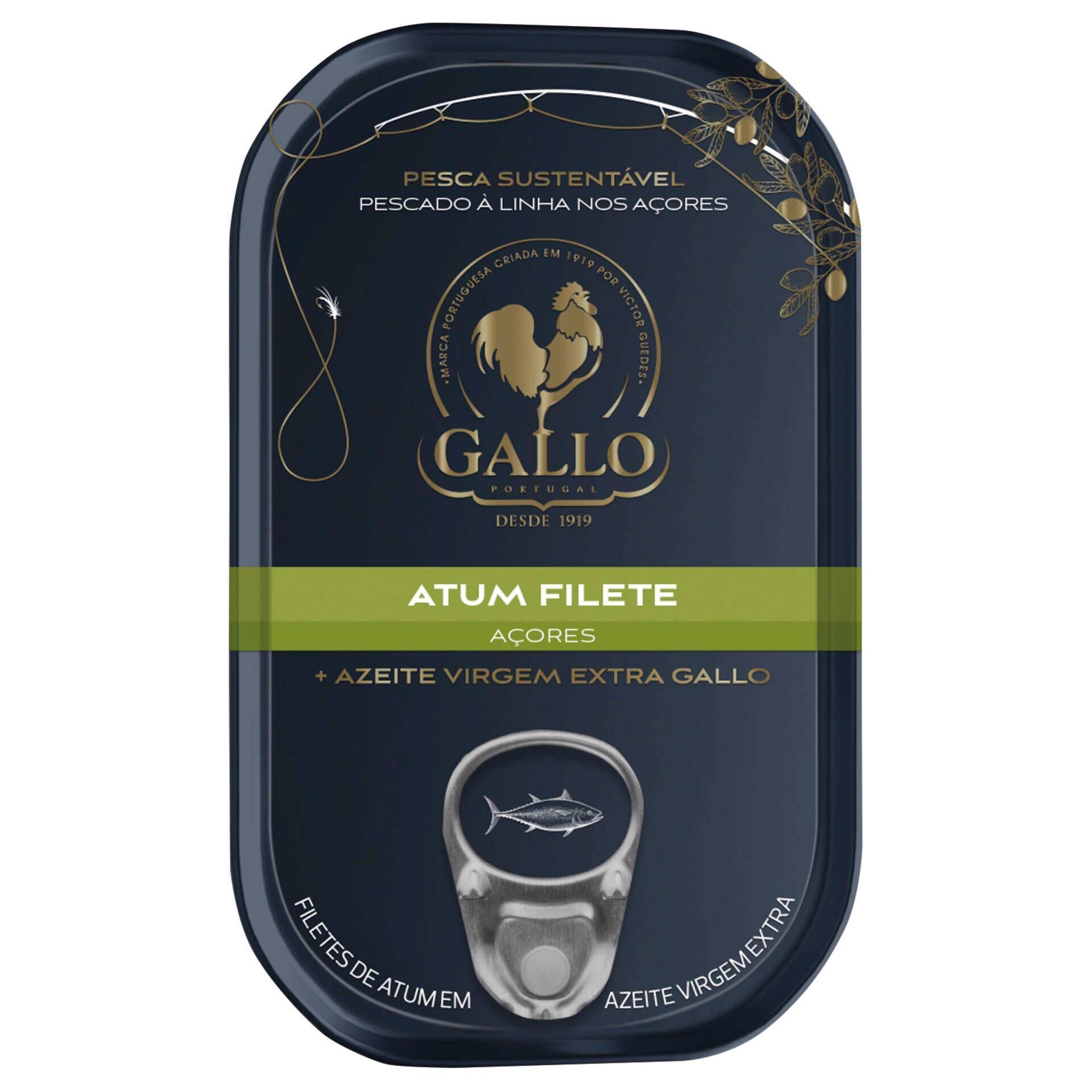 FILETE ATUM GALLO EM AZEITE VE 120(85)G