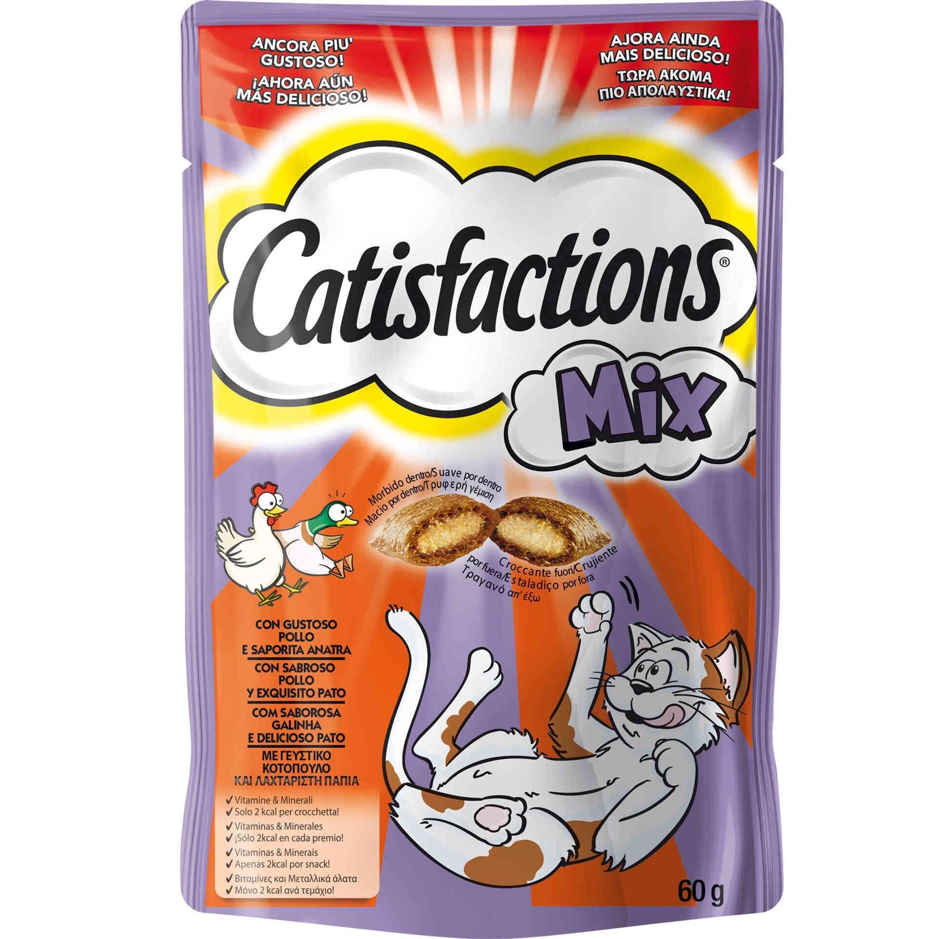 Catisfactions Biscoitos de Frango e Pato para Gatos - 60GR