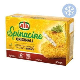 Aia Spinacine Originali Cotoletta con Pollo, Tacchino e Spinaci Surgelate 300 g