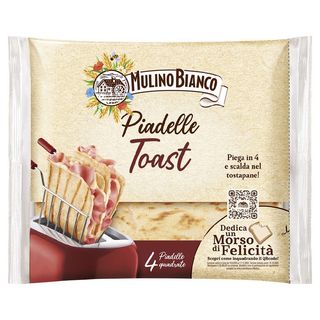 Mulino Bianco Piadina Piadelle Toast Ideale per Piadina e Toast 4pz 240g