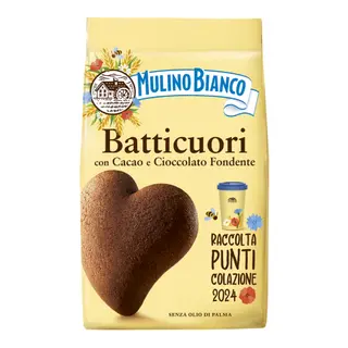 Mulino Bianco Batticuori Biscotti con Cacao e Cioccolato 350g - 8076809580700