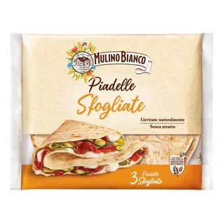 Mulino Bianco Piadelle Sfogliate Ideale Per Piadina 3Pz 330G - 605741