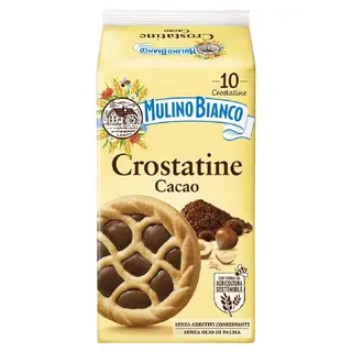 Mulino Bianco Crostatine Cacao Merenda Senza Additivi Conservanti 10 pezzi 400 g - 8076809514842