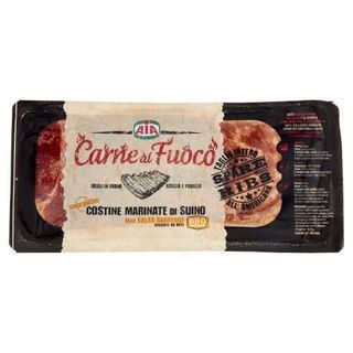 Aia Carne Al Fuoco Costine Marinate Di Suino Alla Salsa Barbecue 0,600 Kg