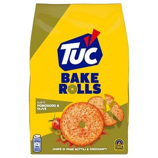 Tuc Bake Rolls, Chips Di Pane Sottile E Croccante Al Gusto Pomodoro Ed Olive 150 G - 150098