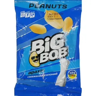 Солоні смажені арахіси 120г Big Bob