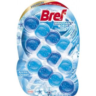 Туалетний блок Bref Блискучий гель Арктичний океан 3 шт х 42 г