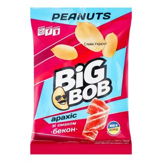 Арахіс Big Bob смажений солоний зі смаком бекону 120г