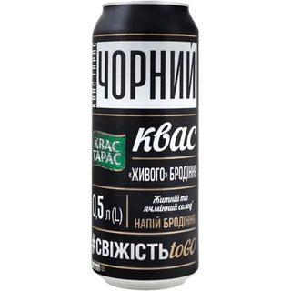 Квас Тарас чорний банка 0,5л