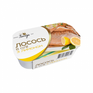 Консерви 120г Banga Лосось в олії з лимоном